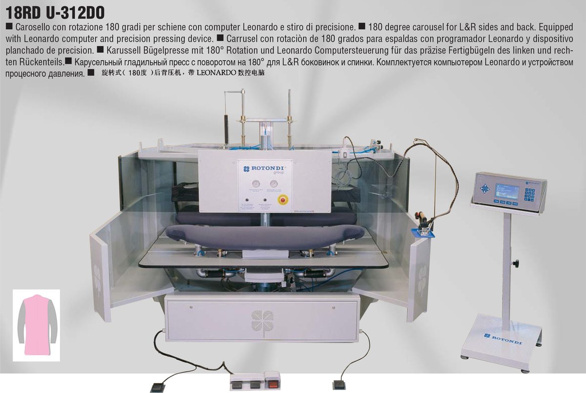 Carrossel de 180 graus, equipado com computador Leonardo 18RD U-312DO