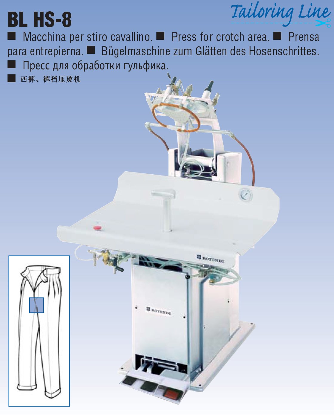 Máquina de prensa para a região da virilha BL HS-8