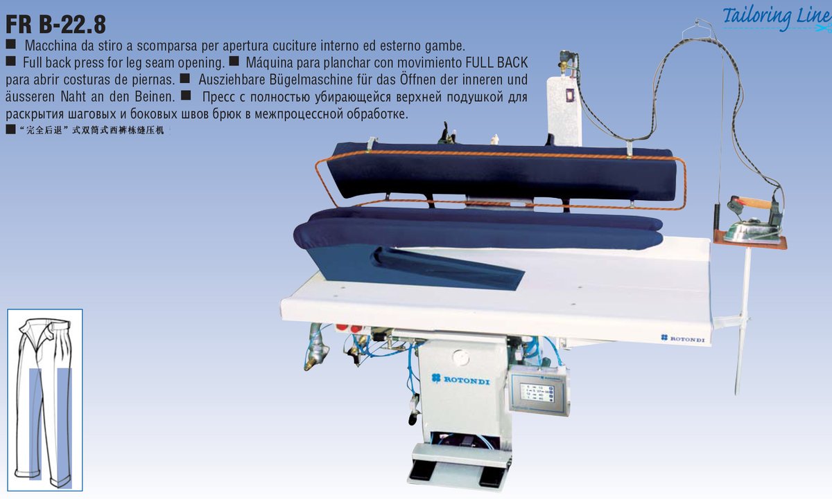 Máquina com movimento full back para abertura de costura de perna FR B-22.8