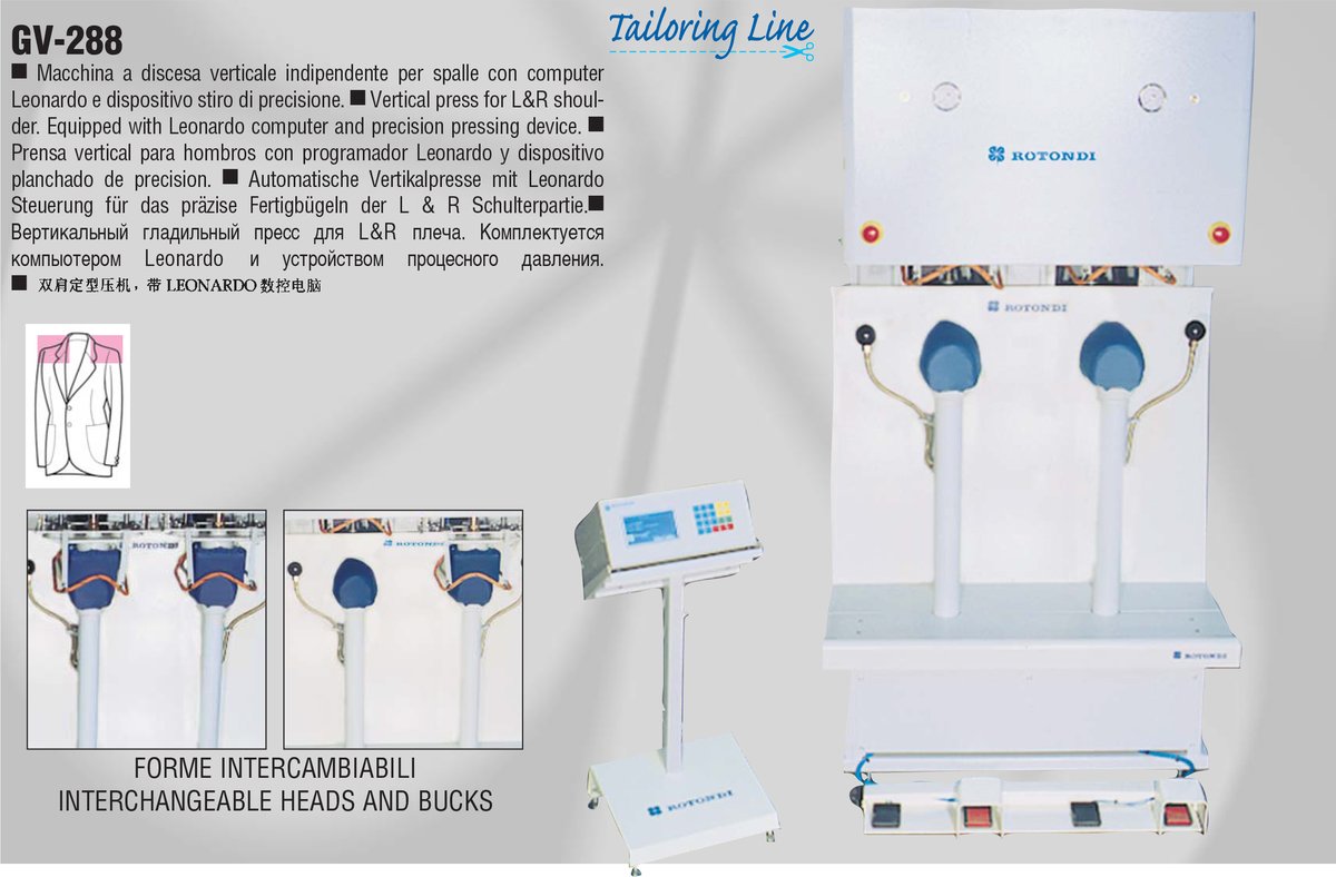 Prensa vertical para ombro, equipada com computador Leonardo GV-288