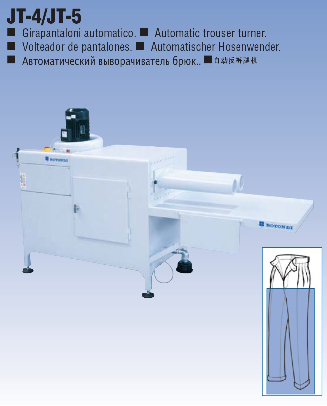 Vira a calça automaticamente JT-4/JT-5